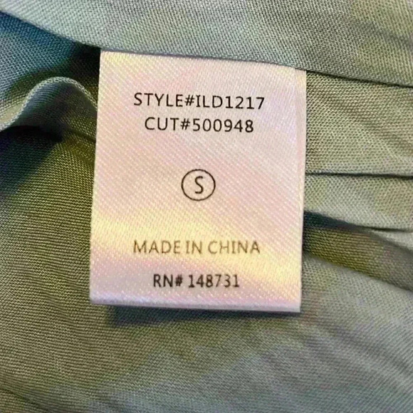 Lalavon Dress Green Women’s Size Small Tiered Maxi Rayon Blend - Picture 9 of 9